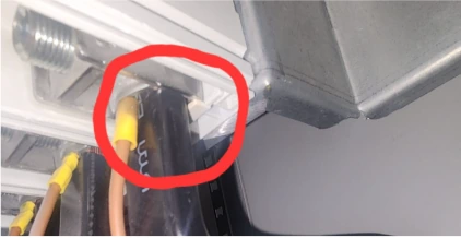 Case 02 — Loose Connection: field photograph of the inspected equipment