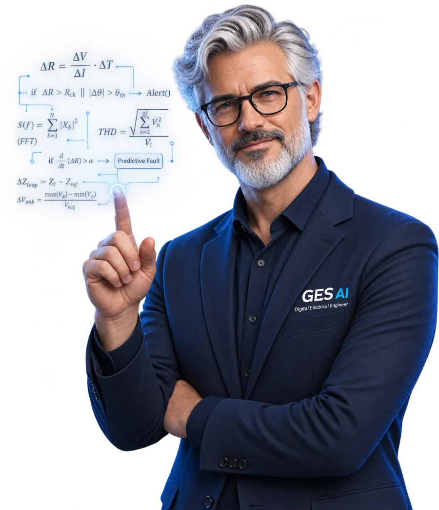 GES AI — the digital electrical engineer, reading live electrical measurements