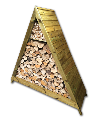 A-frame bespoke log store