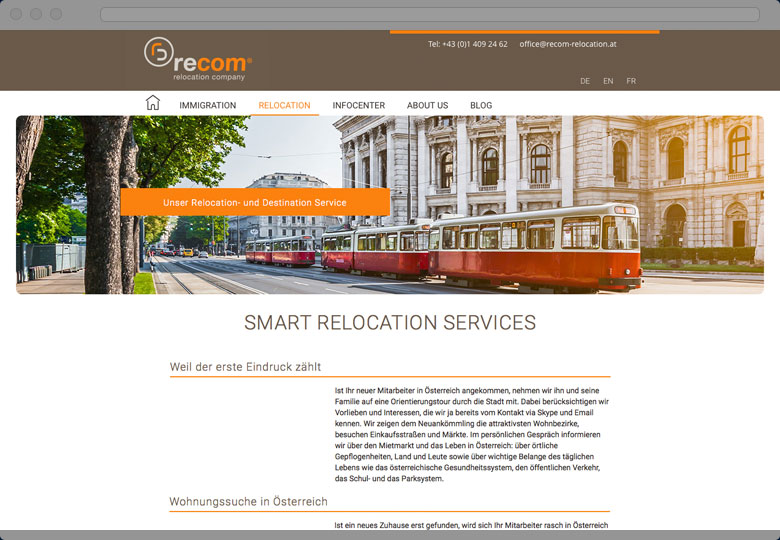 Recom Relocation | Webdesign