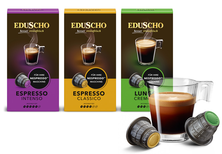 Eduscho Kapseln für Nespresso| Verpackungsgestaltung