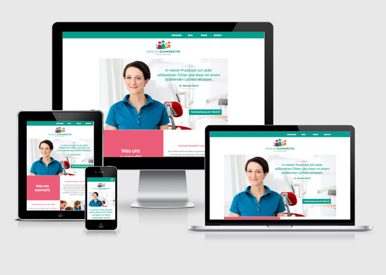 Familienzahnärztin | Logogestaltung und Webdesign