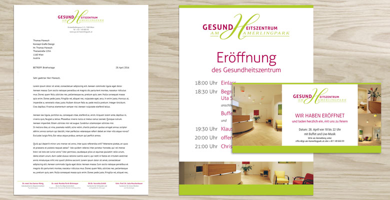 Gesundheitszentrum am Hamerlingpark | Logogestaltung | Webdesign