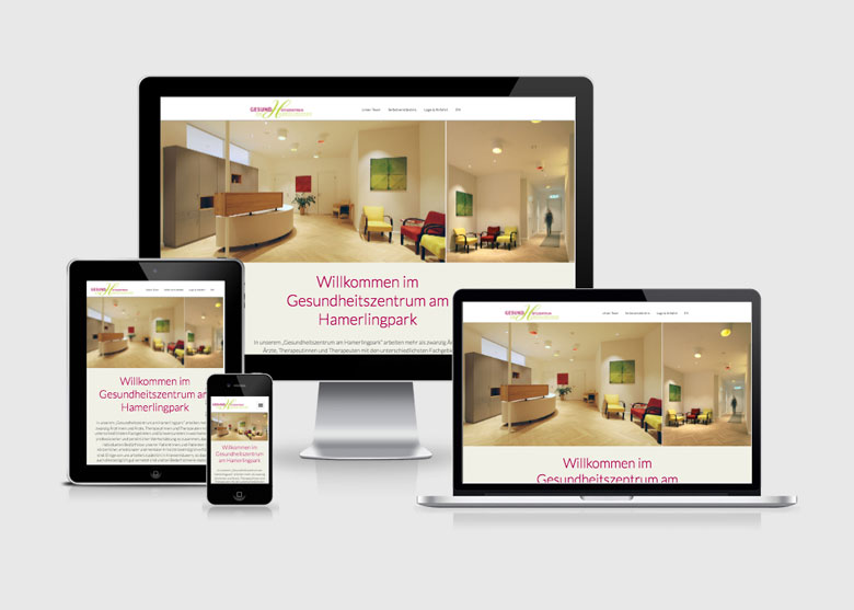 Gesundheitszentrum am Hamerlingpark | Logogestaltung | Webdesign