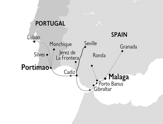 Spain and Portugal Cruise Map Spain and Portugal Cruise Map