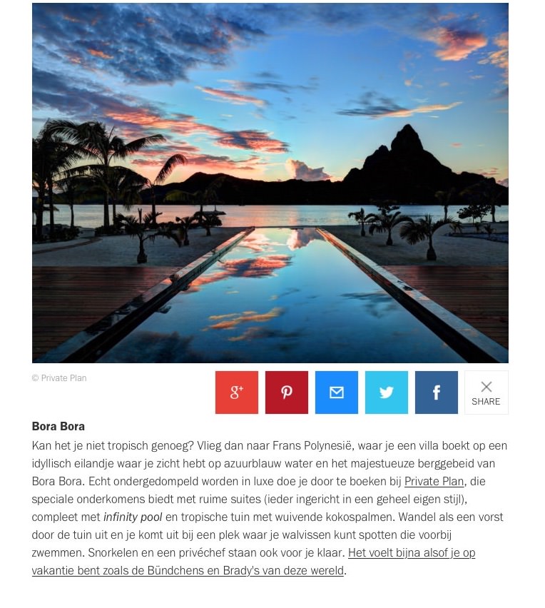 PRIVATE PLAN IN VOGUE