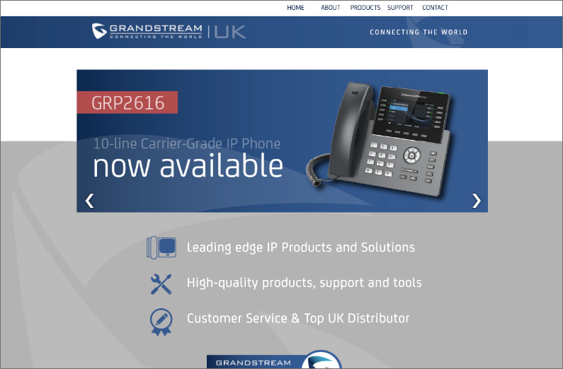 Grandstream UK website