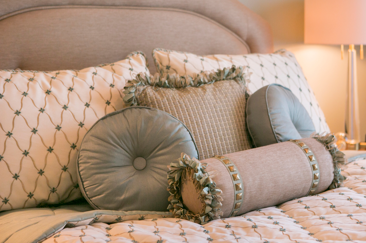 Custom bedding by Designer’s Showcase