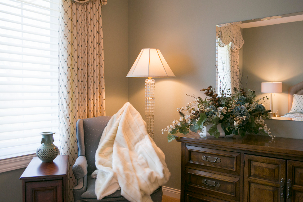 Custom bedding by Designer’s Showcase