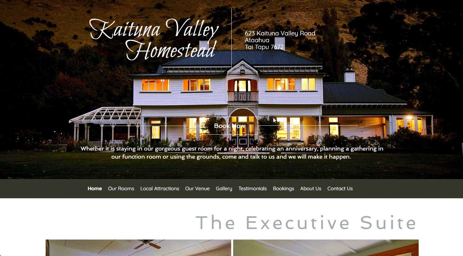 Kaituna Valley Homestead website