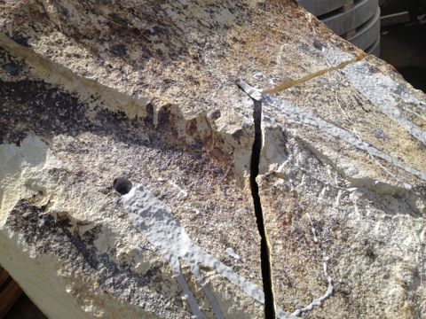 Rock and concrete cracked with Expando - photo 5