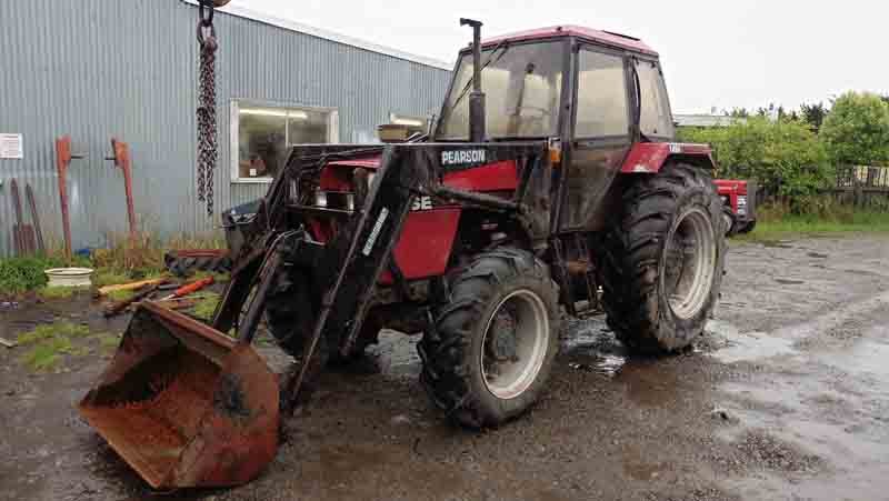 Tractor parts and machinery in the Manawatu Tractor Dismantlers yard