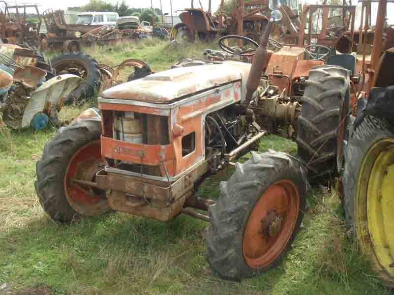 Tractor parts and machinery in the Manawatu Tractor Dismantlers yard