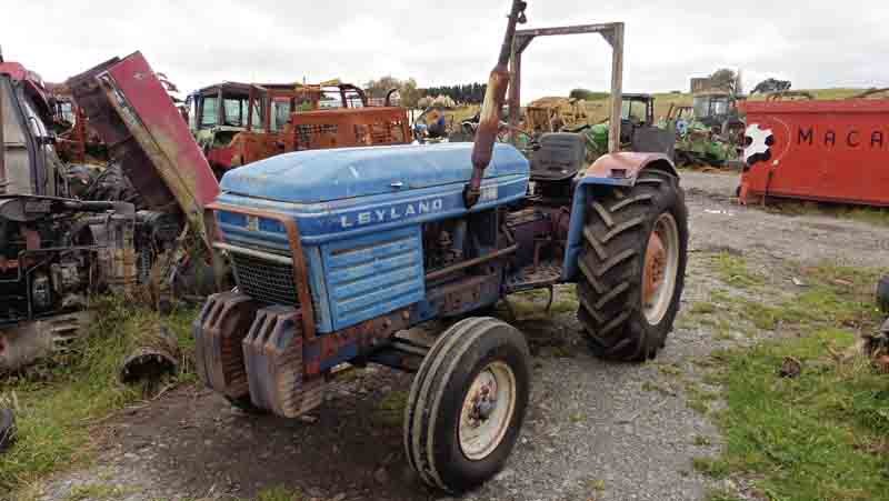 Tractor parts and machinery in the Manawatu Tractor Dismantlers yard