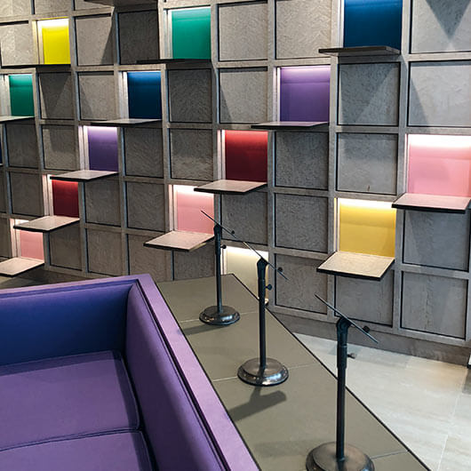 Completed Malono Blahnik display wall