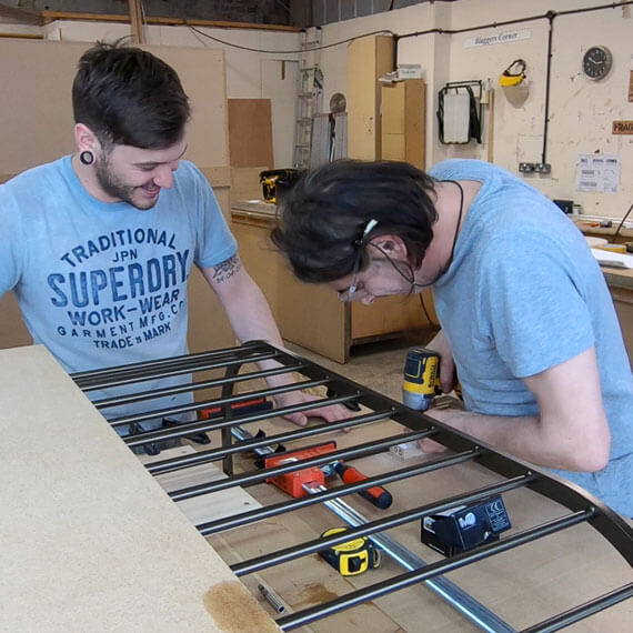 Manufacturing metal shelving
