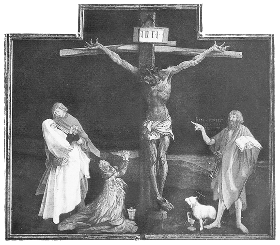 Matthias Grünewald, Isenheimer Altar, Kreuzigung, Colmar Musée Unterlinden. Matthias Grünewald, Isenheimer Altar, Kreuzigung, Colmar Musée Unterlinden.