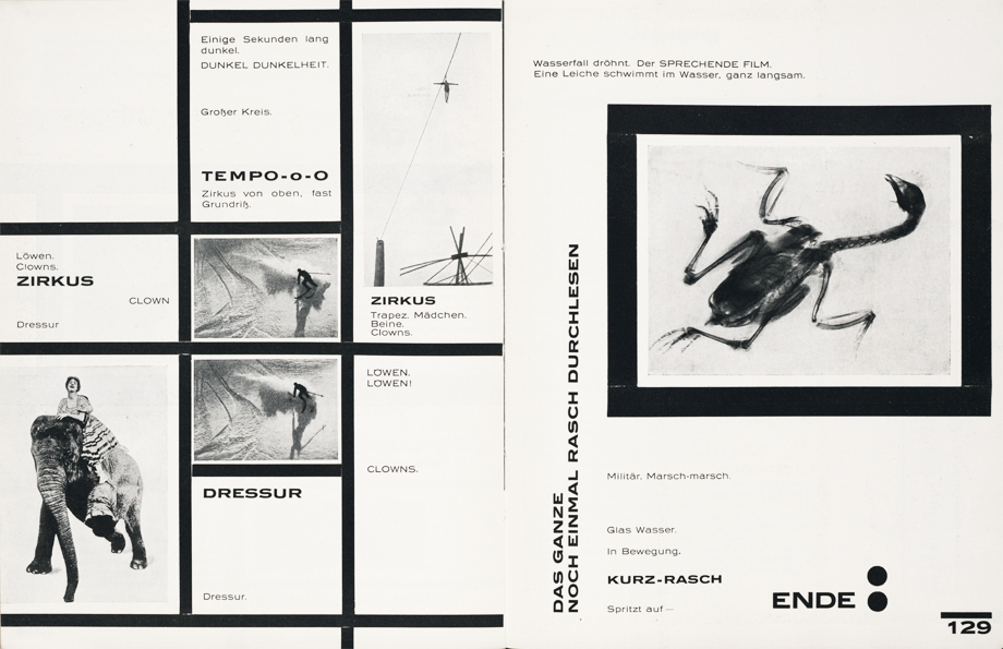 László Moholy-Nagy, Filmskizzen zu „Dynamik der Groß-Stadt. Bauhaus-Buch Band 8 László Moholy-Nagy, Filmskizzen zu „Dynamik der Groß-Stadt. Bauhaus-Buch Band 8
