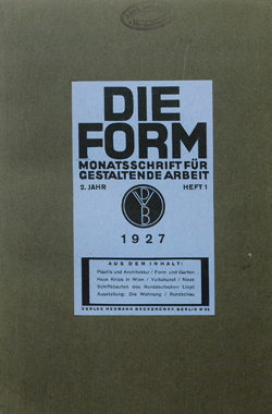 Die Form Heft 1 – 1926