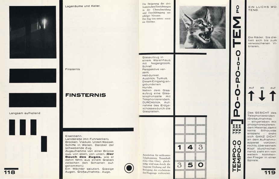 László Moholy-Nagy, Filmskizzen zu „Dynamik der Groß-Stadt. Bauhaus-Buch Band 8 László Moholy-Nagy, Filmskizzen zu „Dynamik der Groß-Stadt. Bauhaus-Buch Band 8