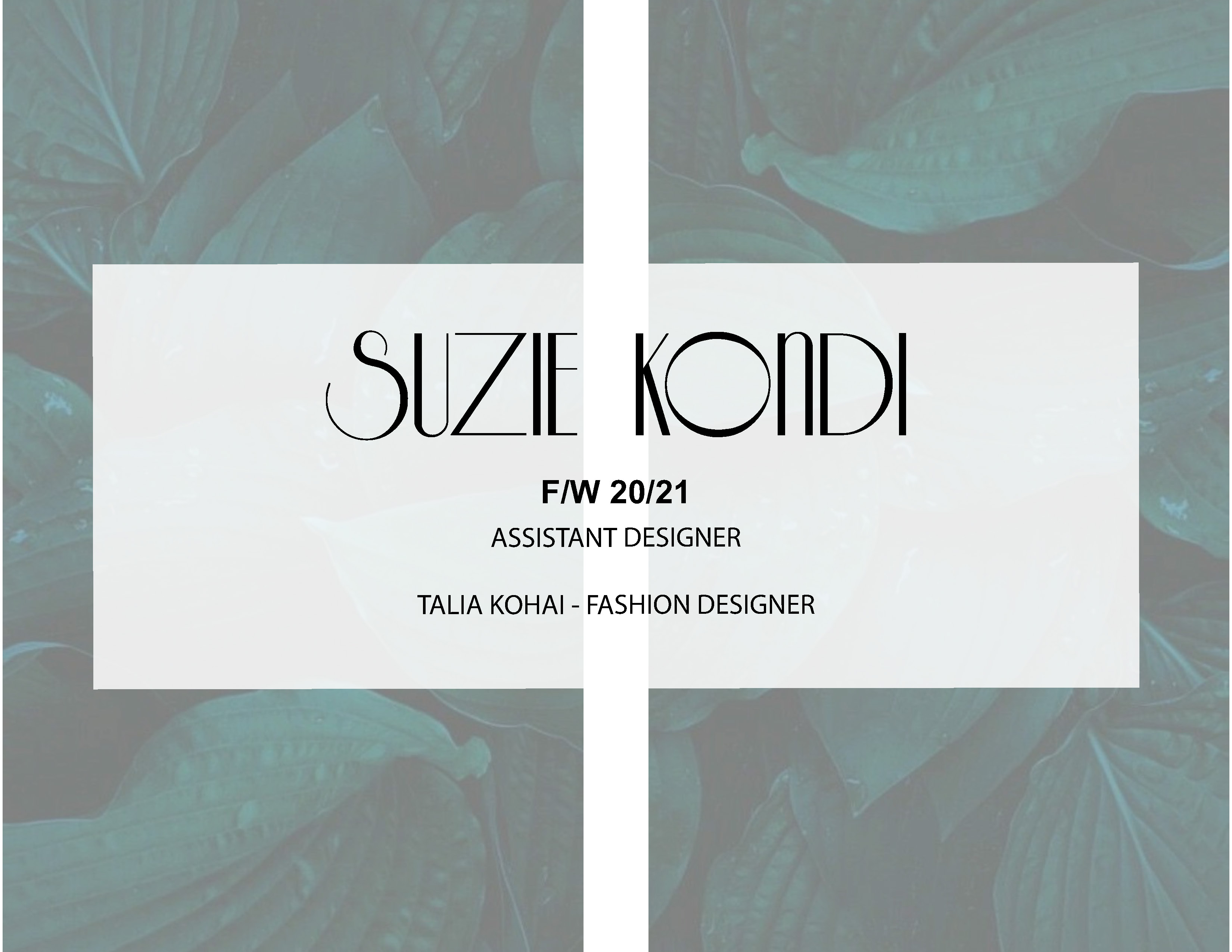 F/W 20-21 SUZIE KONDI — 1