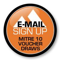 Ruahine Property Works email newsletter sign-up promotion with $300 Mitre 10 gift voucher prize