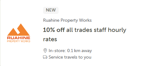 Gold Card Discount at Ruahine Property Works