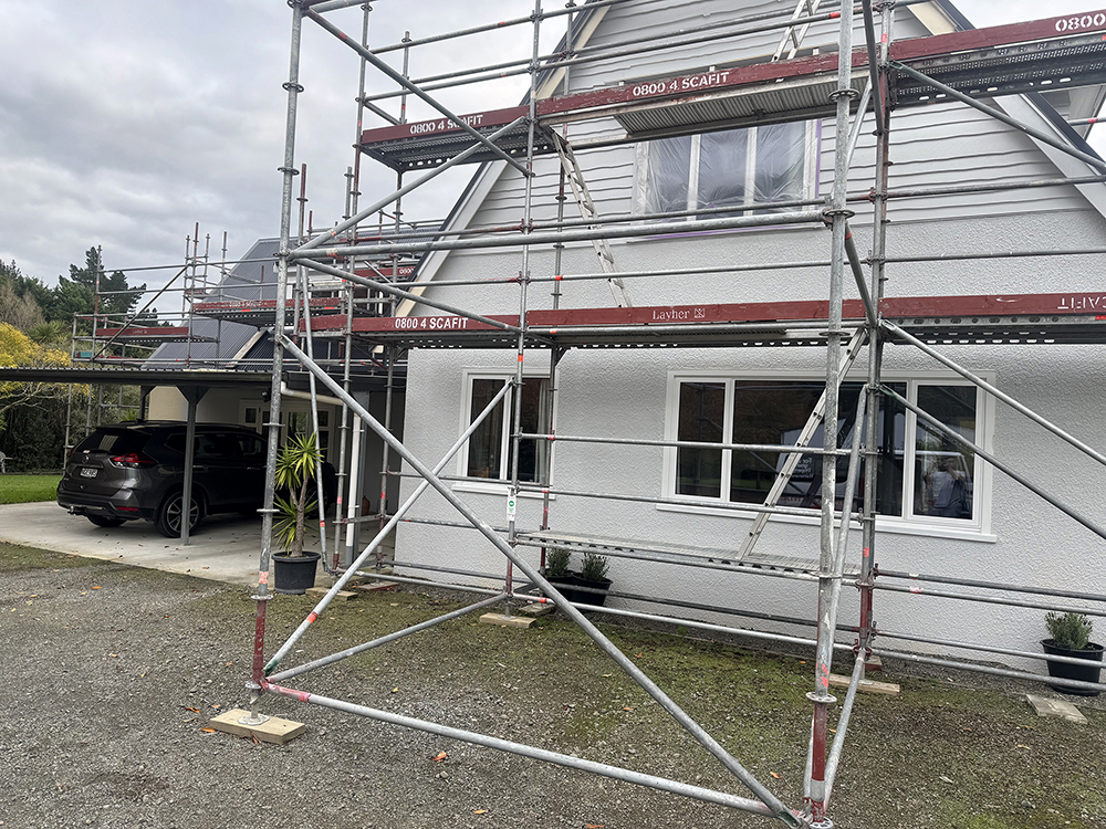 ruahine property works Exterior Paint Preparation Scaffold