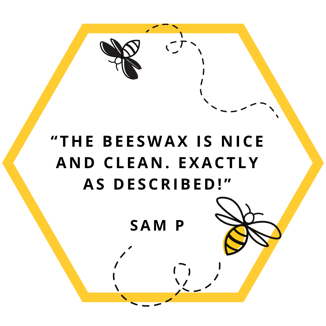 Customer review: "The beeswax is nice and clean. Exactly as described!" - Sam P
