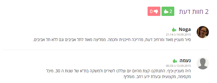 המלצה על סיור של מיכל קרק
