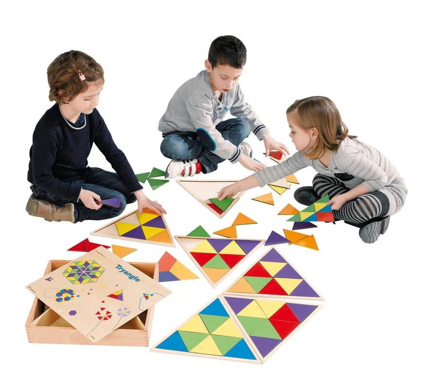 Children playing with Doron Layeled wooden games