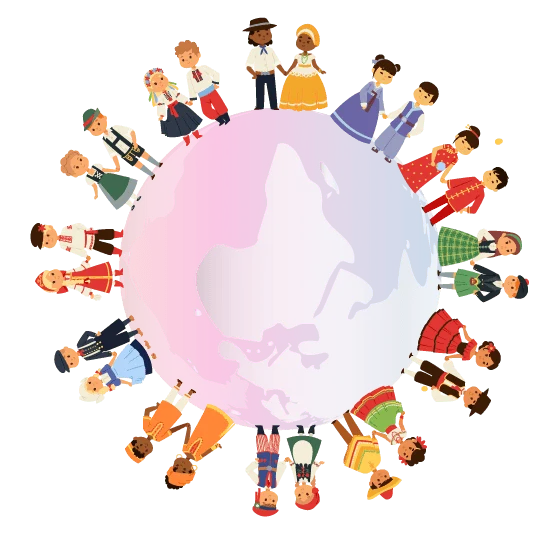 Children of the world around the globe