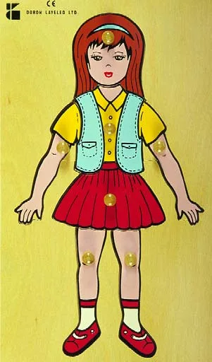 Wooden Knobs Puzzles –  – Girl’s Body