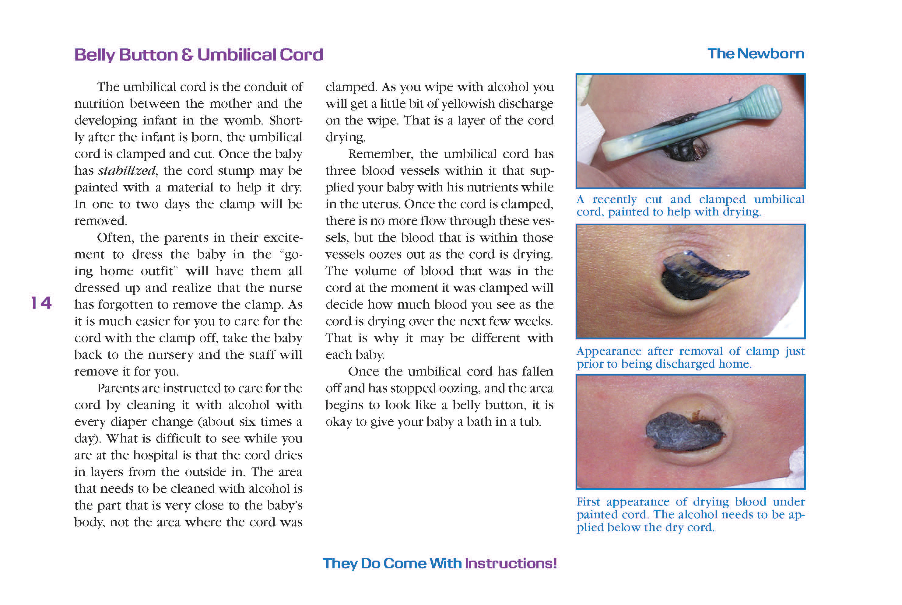 Sample page 4 of 9 from the The Newborn section of “They Do Come With Instructions!”