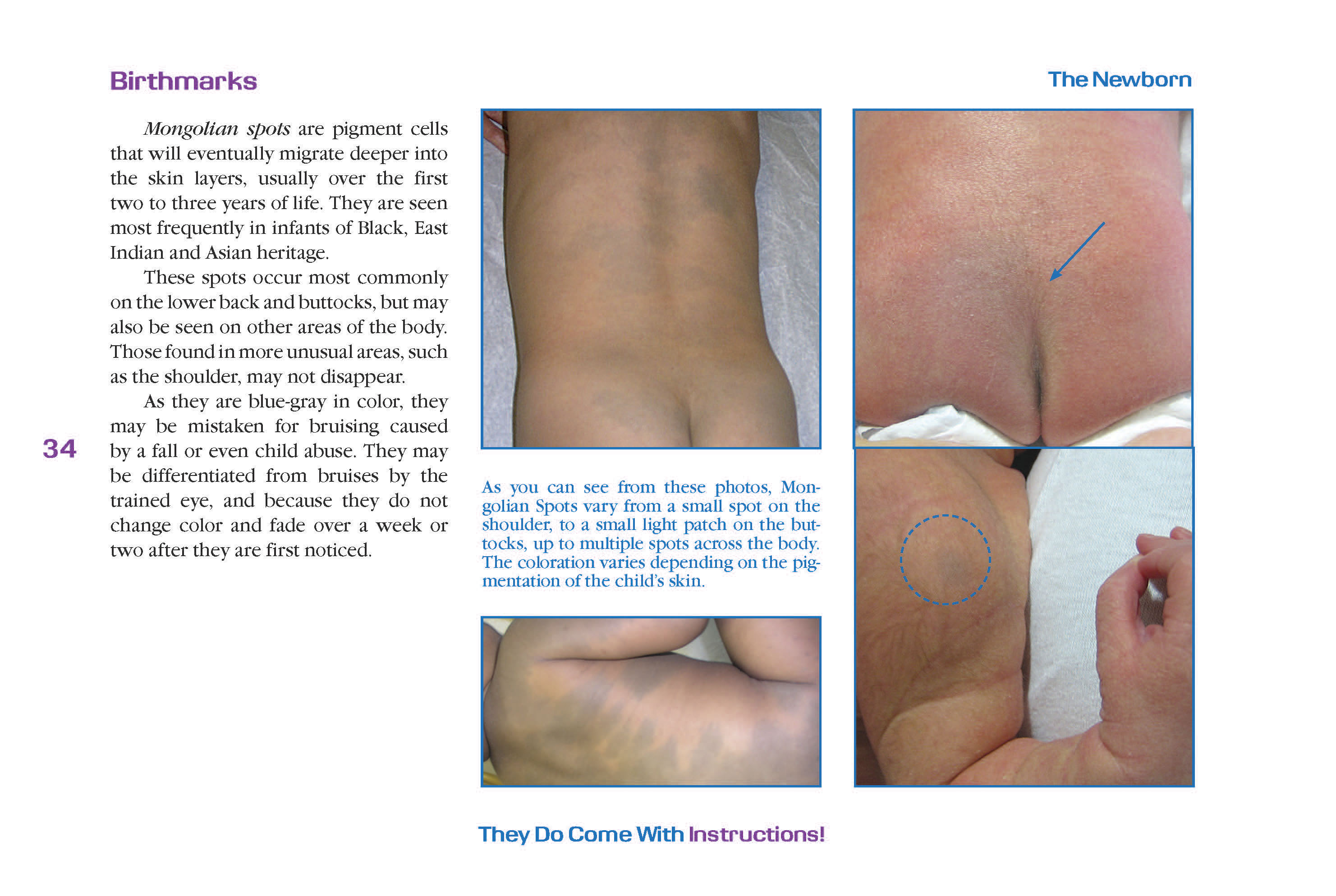 Sample page 7 of 9 from the The Newborn section of “They Do Come With Instructions!”
