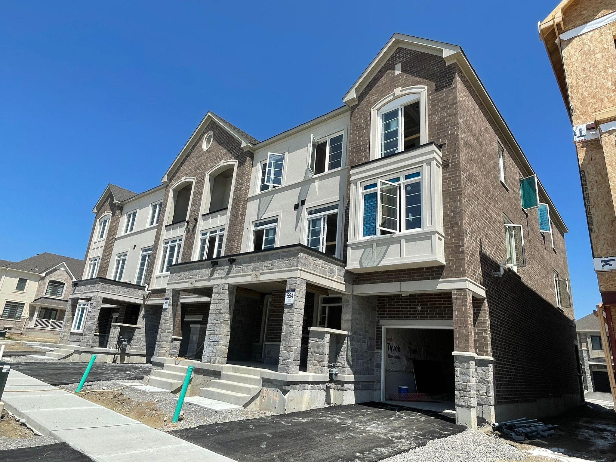 Townhouses built by SSF Construction