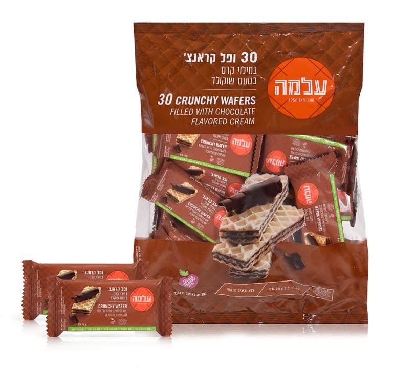 ופל קראנץ במילוי קרם בטעם שוקולד - 30 יחידות