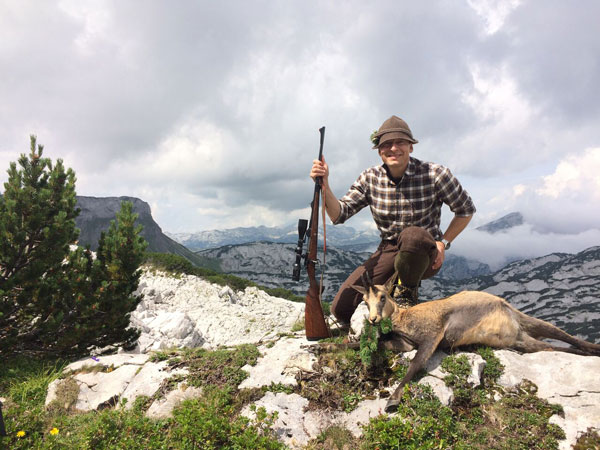 Schussentfernung 250 Meter. Die 25-06 Hornady SST. Gamsgeis 14 Jahre in Österreich