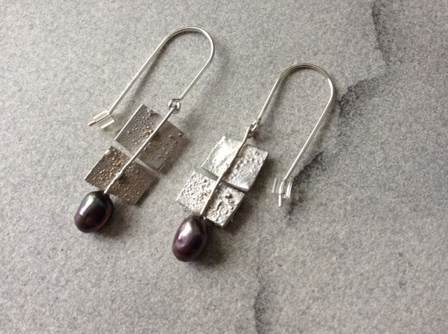 Earrings by Elisabeth Soppelsa - Sterling Silver & Pearls