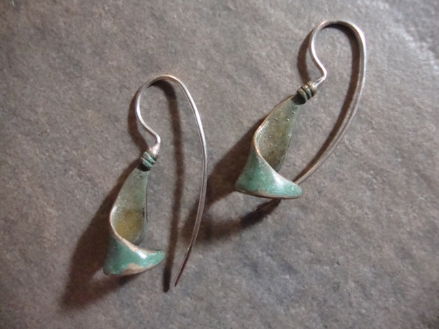 Earrings by Elisabeth Soppelsa - Copper and Sterling Silver