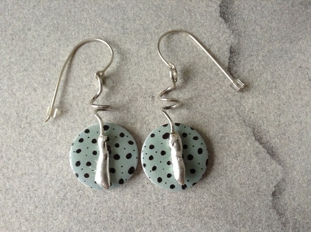 Earrings by Elisabeth Soppelsa - Sterling Silver & Ceramic