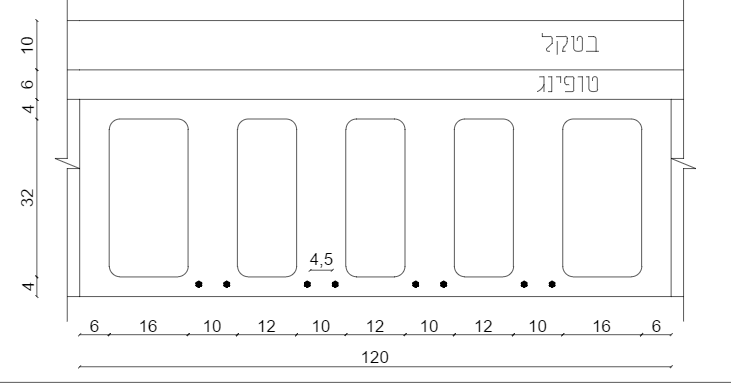 חתך לוח דרוך (לוח"דים, ספנקריט, תקרות טרומיות וכו') ניתנים לבדיקה ולשחזור בסקאן אין