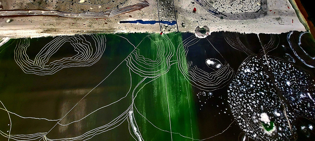Scrolls /Notes,Series. DETAILS from a 10 Meters X 220 cm. Oil on Canvas .2023-2024 ​ — 16