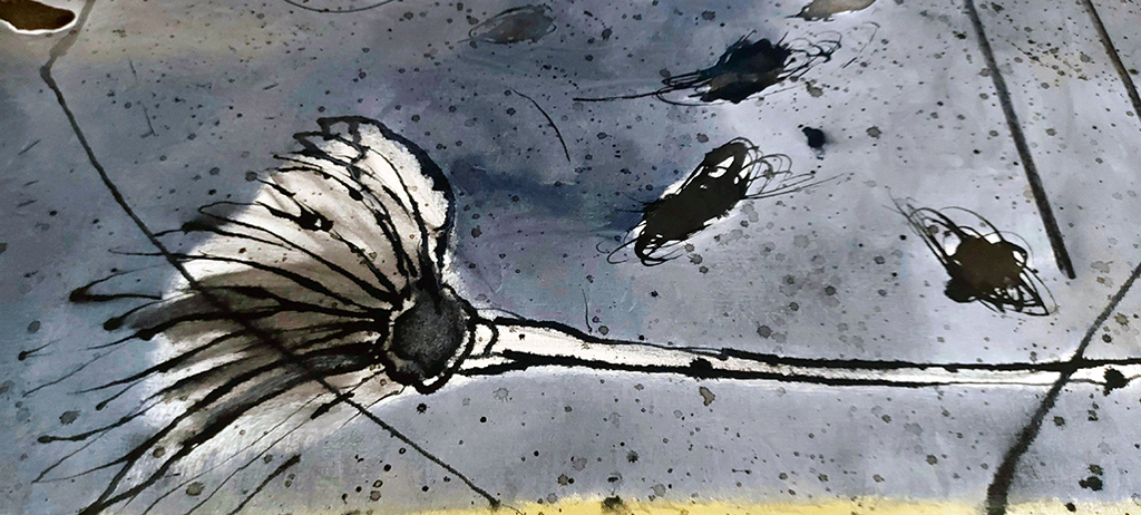Scrolls /Notes,Series. DETAILS from a 10 Meters X 220 cm. Oil on Canvas .2023-2024 ​ — 22