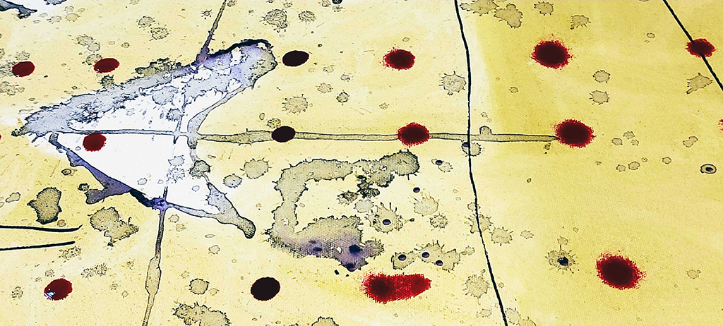 Scrolls /Notes,Series. DETAILS from a 10 Meters X 220 cm. Oil on Canvas .2023-2024 ​ — 18