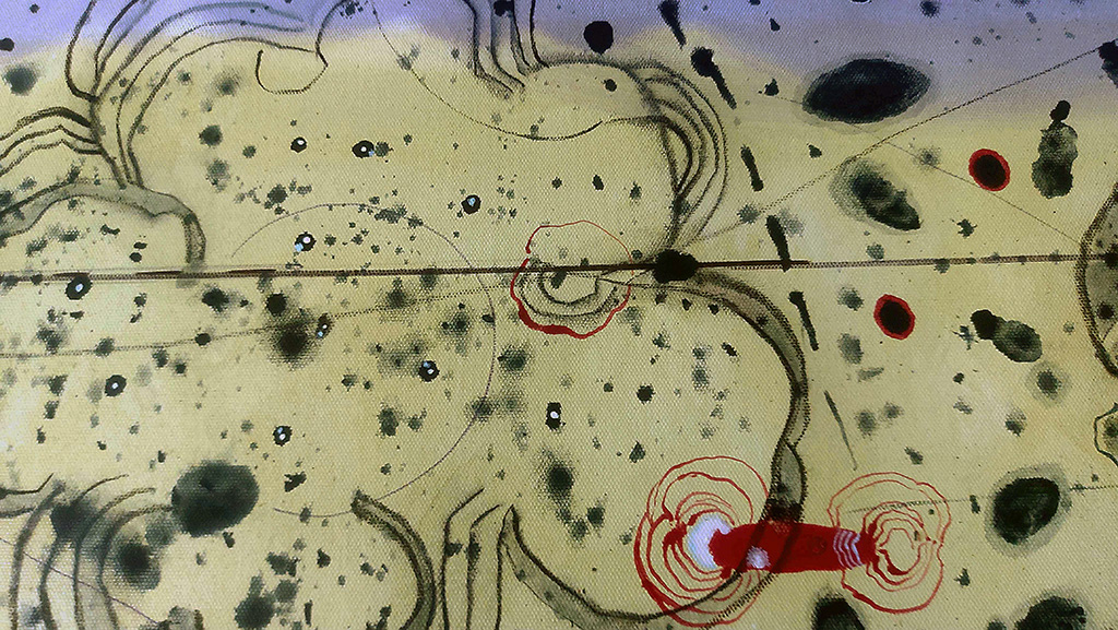 Scrolls /Notes,Series. DETAILS from a 10 Meters X 220 cm. Oil on Canvas .2023-2024 ​ — 31