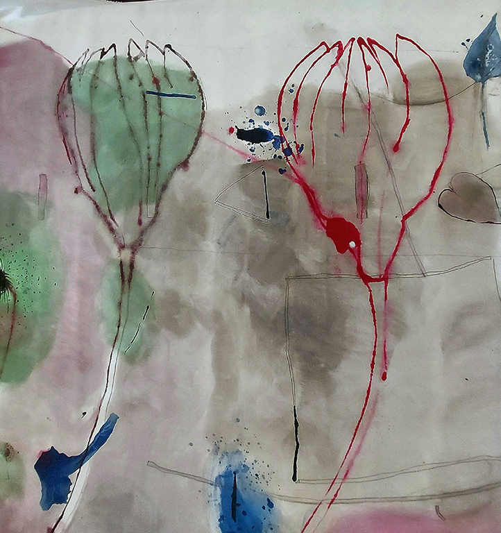 Scrolls /Notes,Series. DETAILS from a 10 Meters X 220 cm. Oil on Canvas .2023-2024 ​ — 11