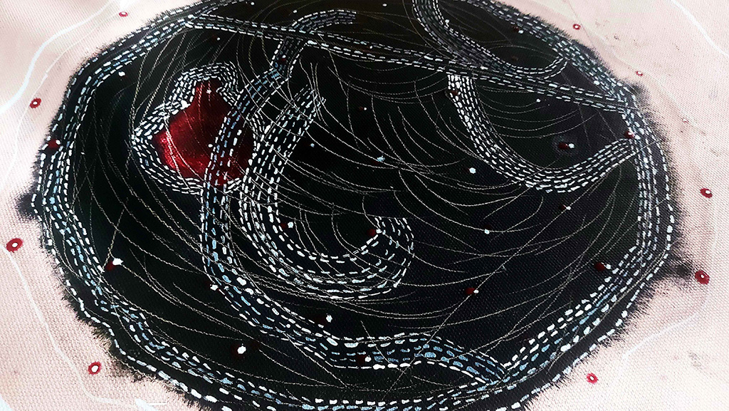 Scrolls /Notes,Series. DETAILS from a 10 Meters X 220 cm. Oil on Canvas .2023-2024 ​ — 27