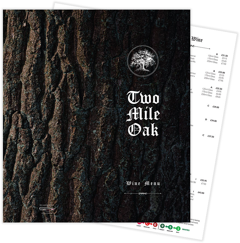 Wine at The Two Mile Oak Inn
