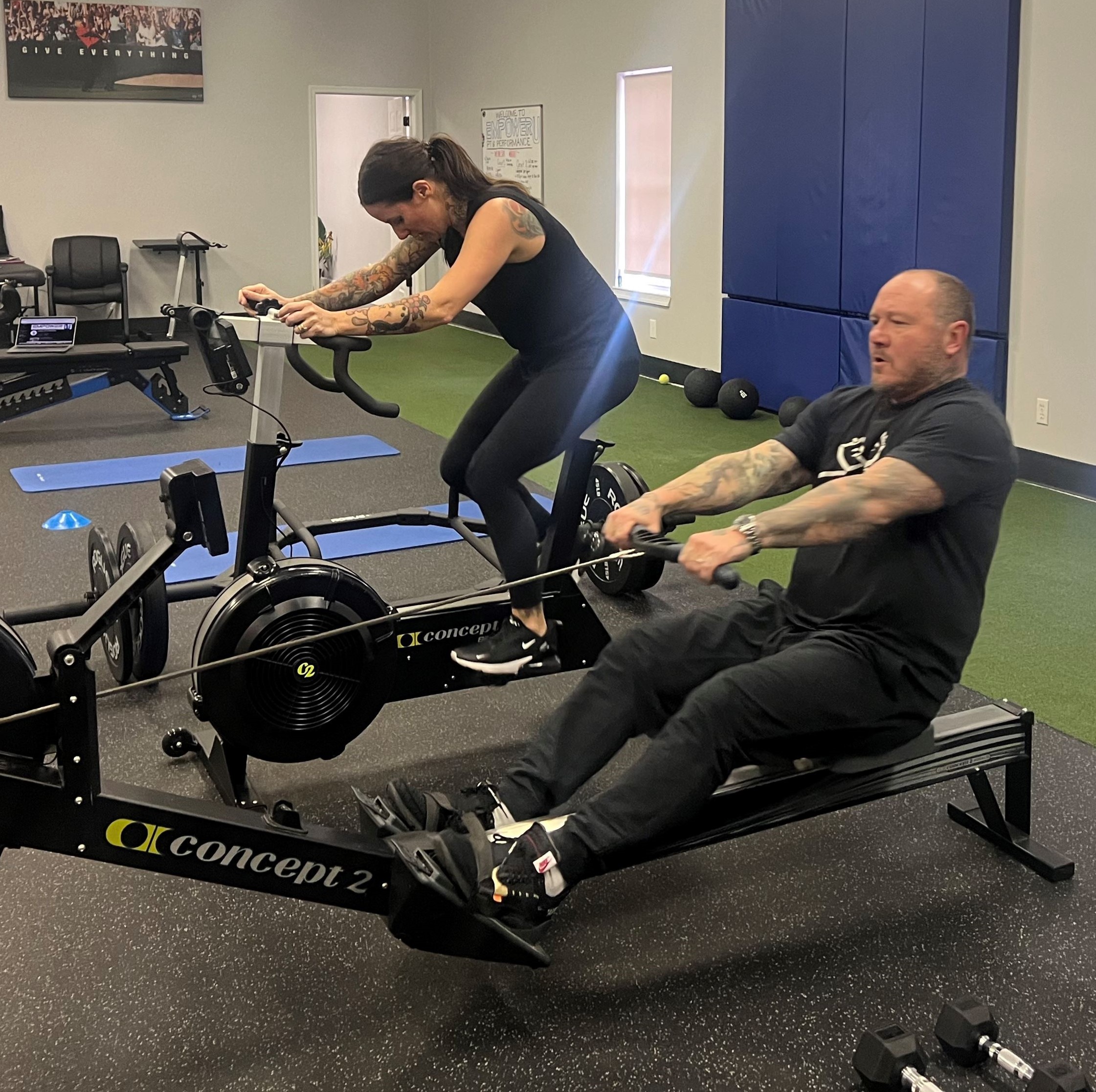 Workout at the gym